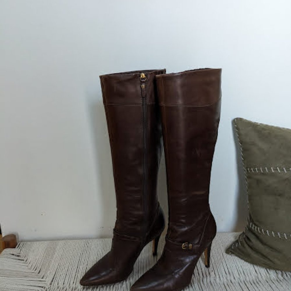 Via Spiga Leather Stilleto Boot